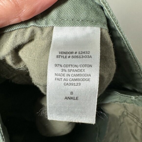 Northern Reflections Green Weekend Cropped Pants Size 8 - Picture 4 of 6